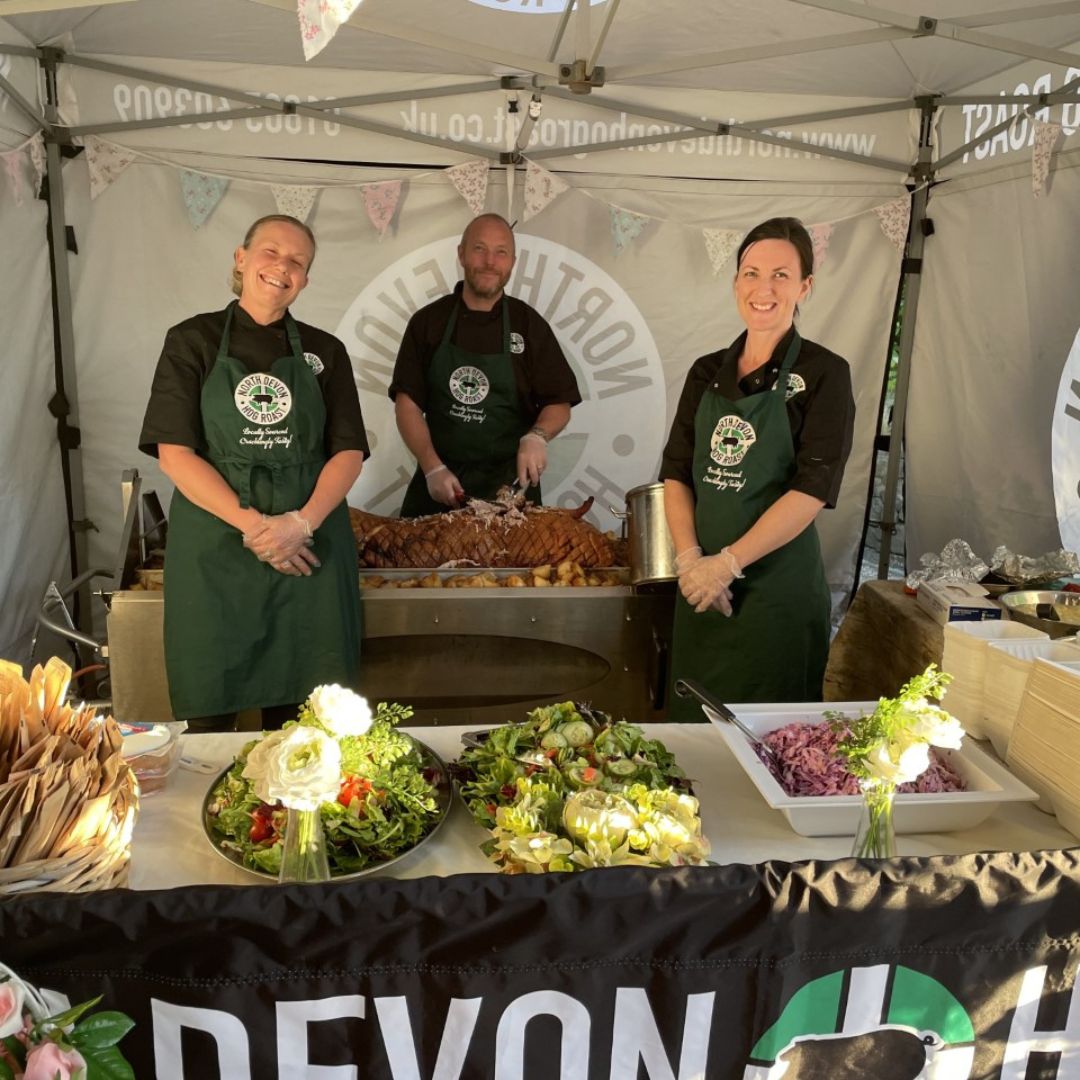 North Devon hog roast pork crackling