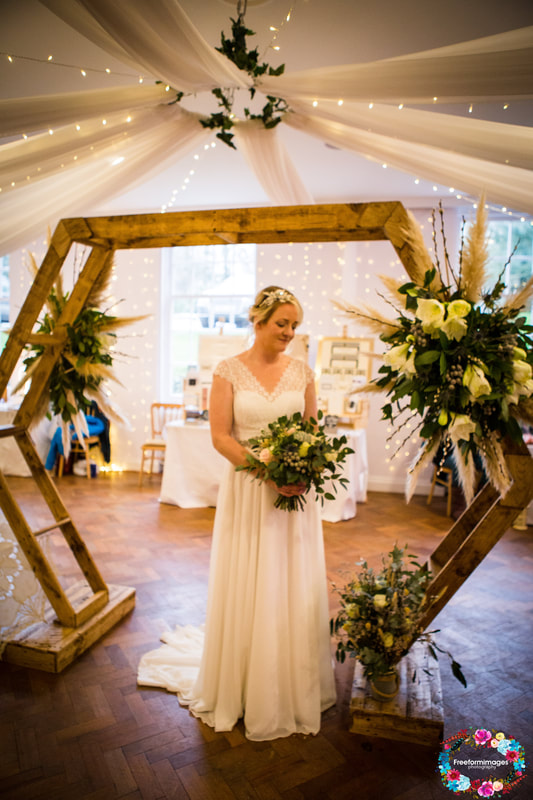 Hexagon arch for wedding by do me a favour