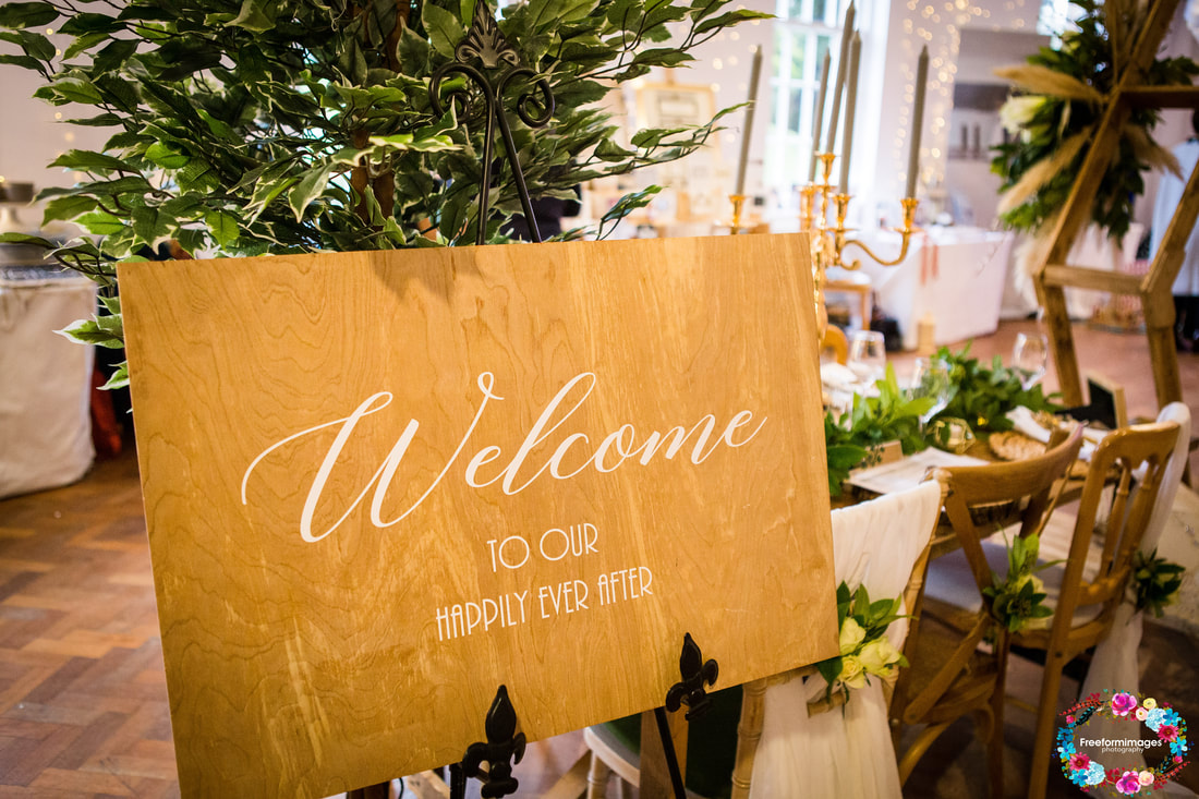 Welcome to our happily ever after wedding sign by do me a favour 